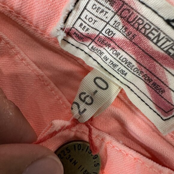 Current/Elliott Jeans Womens 26 Coral Pink Skinny Leg Ankle Made in USA Denim - Picture 5 of 8